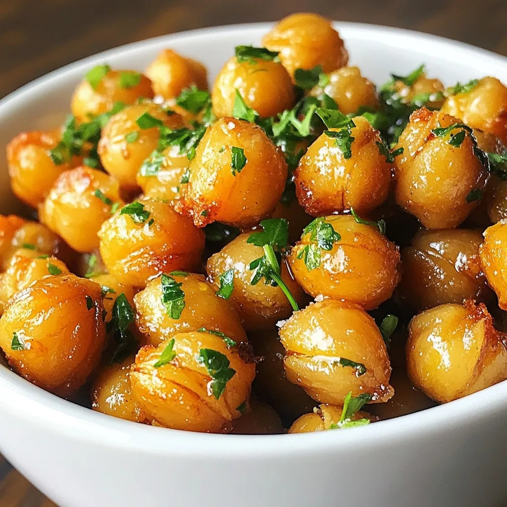 Garlic Herb Roasted Chickpeas Flavorful Crunchy Snack