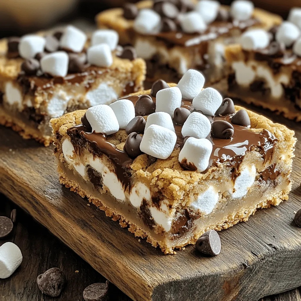 S&#8217;mores Chocolate Chip Cookie Bars Flavorful Delight