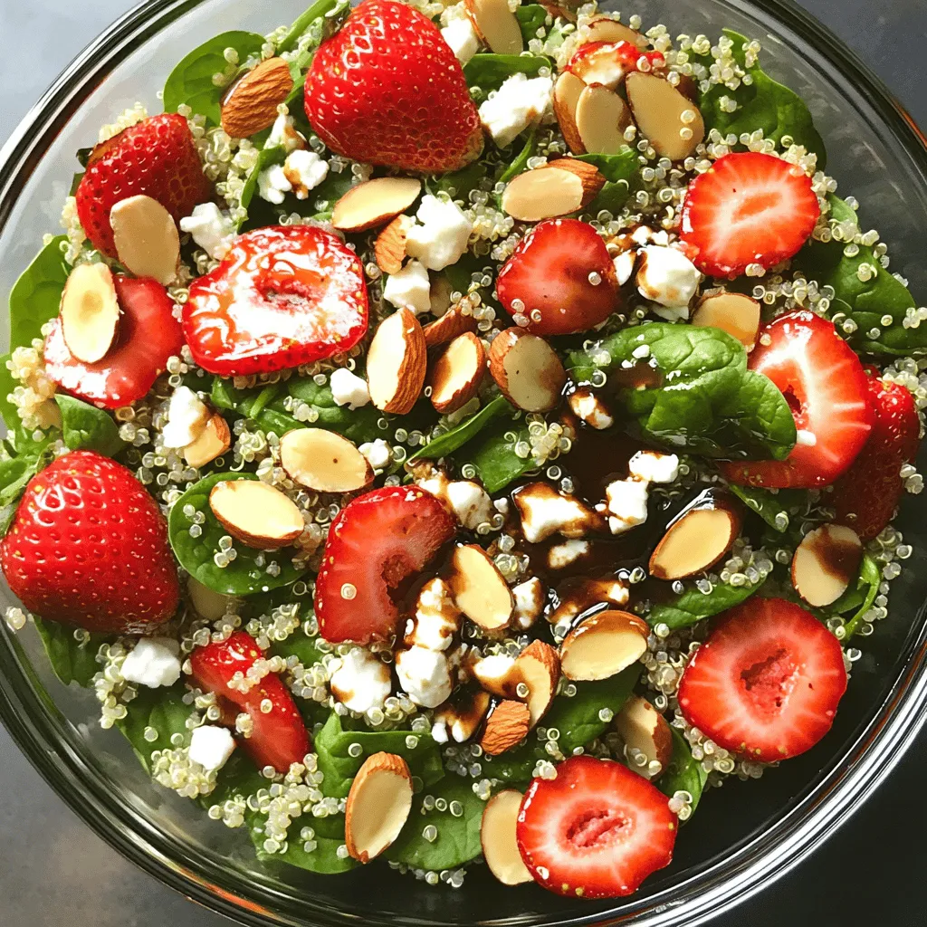 Strawberry Spinach Quinoa Salad Healthy and Fresh Dish