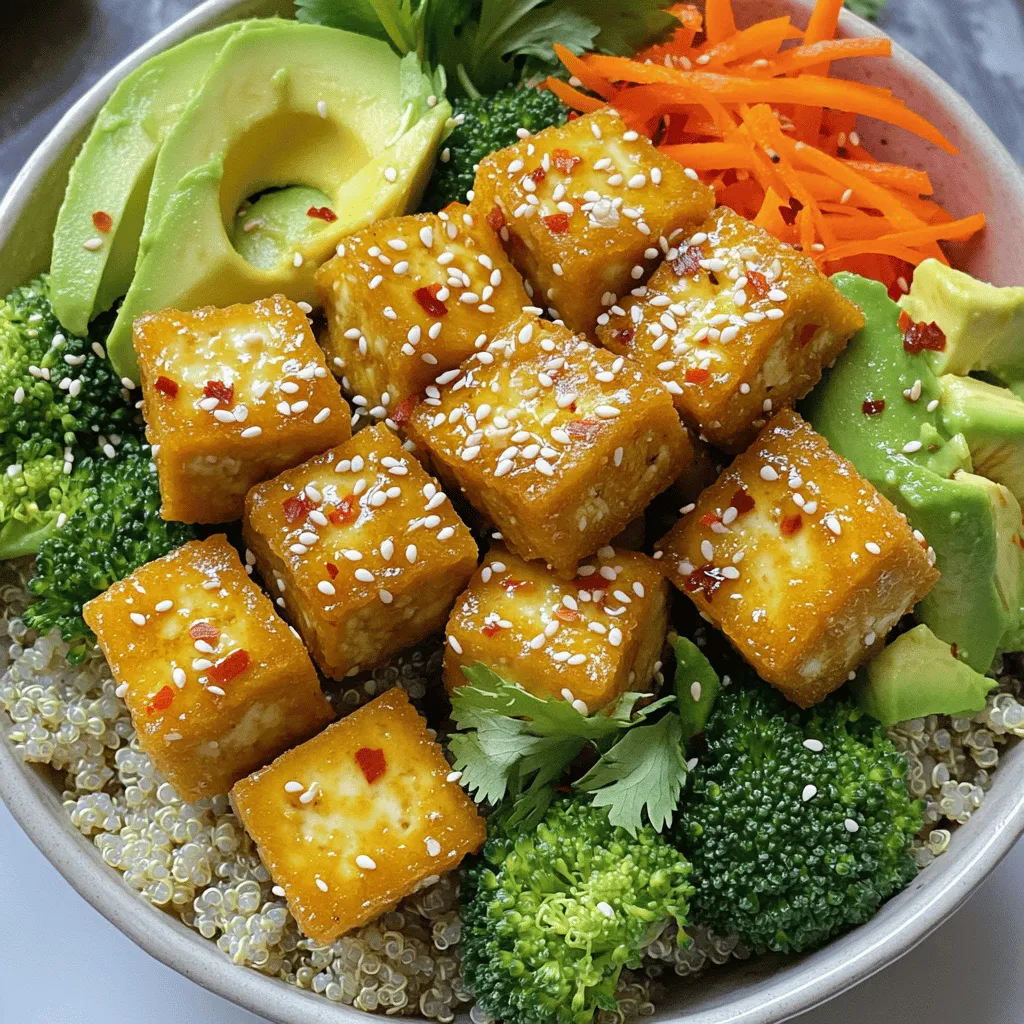 Crispy Tofu Buddha Bowls Packed with Flavorful Veggies