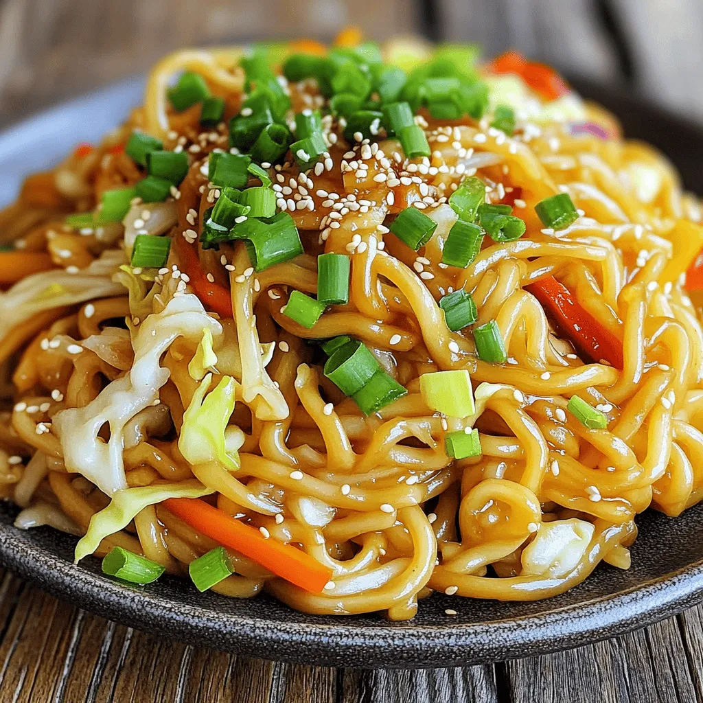 Savory Shanghai Fried Noodles Perfectly Stir-Fried Dish