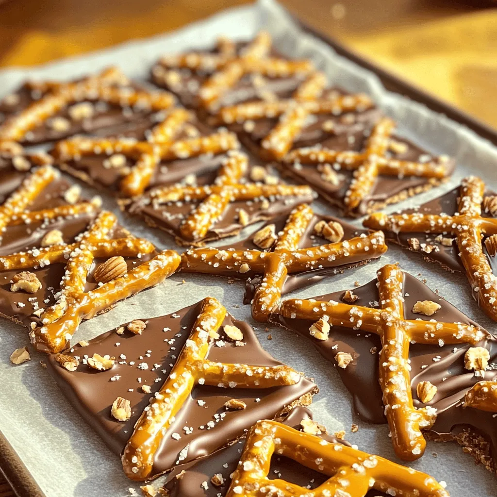 Chocolate Caramel Pretzel Bark Irresistible Treat