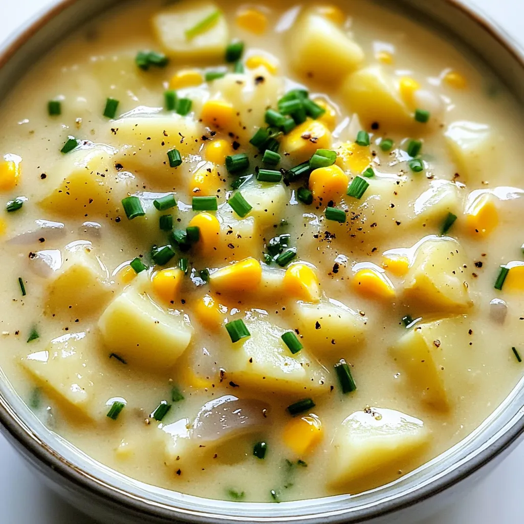 Hearty Slow Cooker Creamy Potato Corn Chowder Recipe