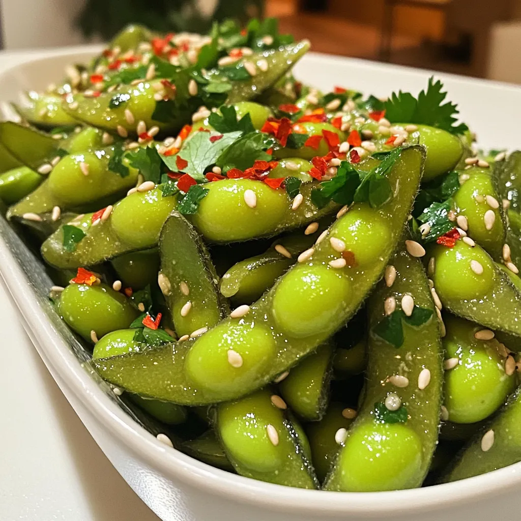 Spicy Garlic Edamame Tasty Quick Snack Recipe