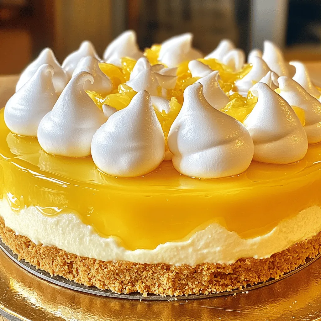 Triple Lemon Meringue Cheesecake Delightfully Tangy Treat