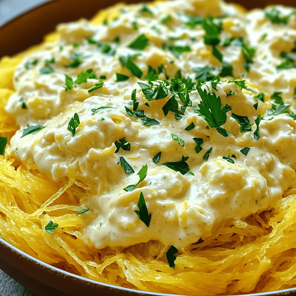 Spaghetti Squash Alfredo Creamy and Flavorful Dish