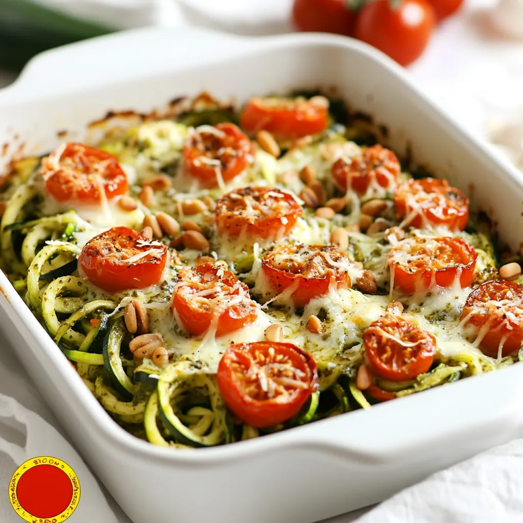 Pesto Chicken Zoodle Bake Flavorful Family Dinner