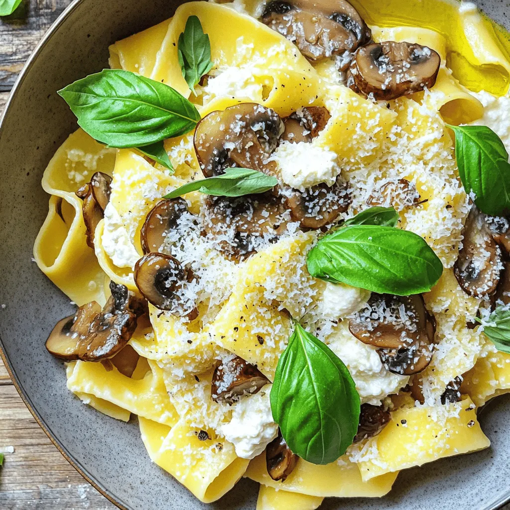 Mushroom Ricotta Pasta Comforting and Creamy Dish