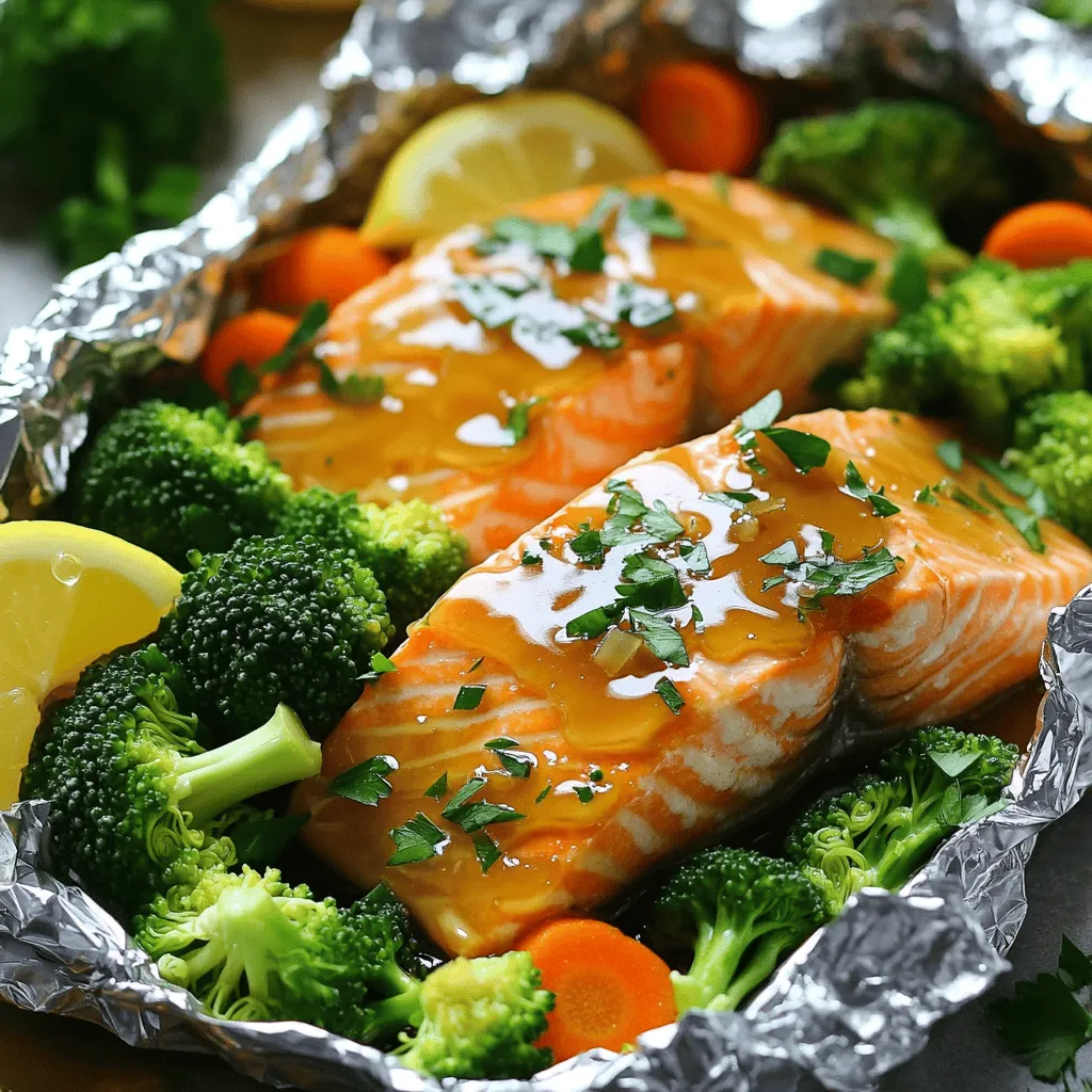 Honey Garlic Salmon Foil Packets Easy and Tasty Meal