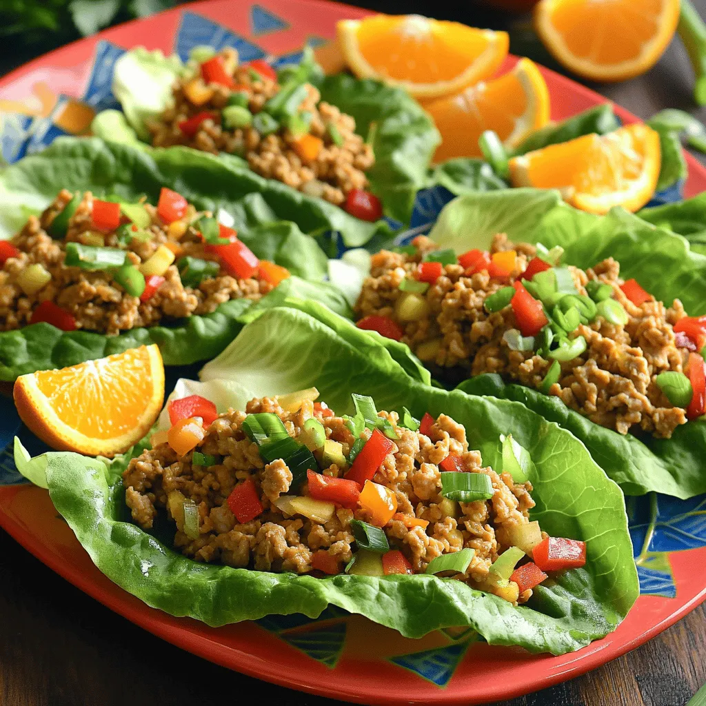 Orange Ginger Chicken Lettuce Wraps Delightful Dish