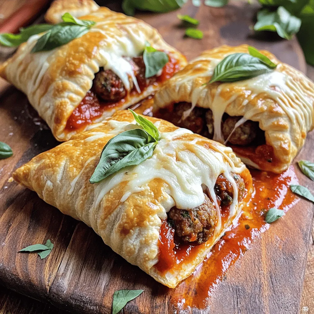 Vegan Meatball Mozzarella Hot Pockets Delight
