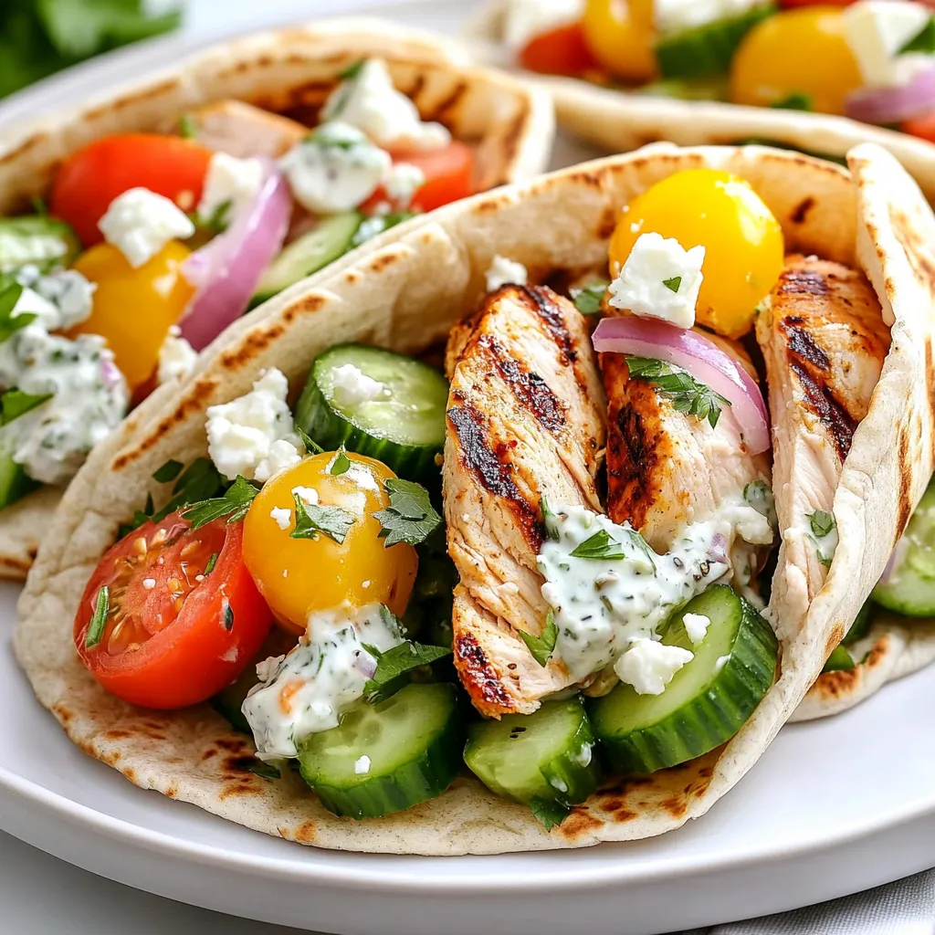 Greek Chicken Stuffed Pitas Flavorful and Easy Meal