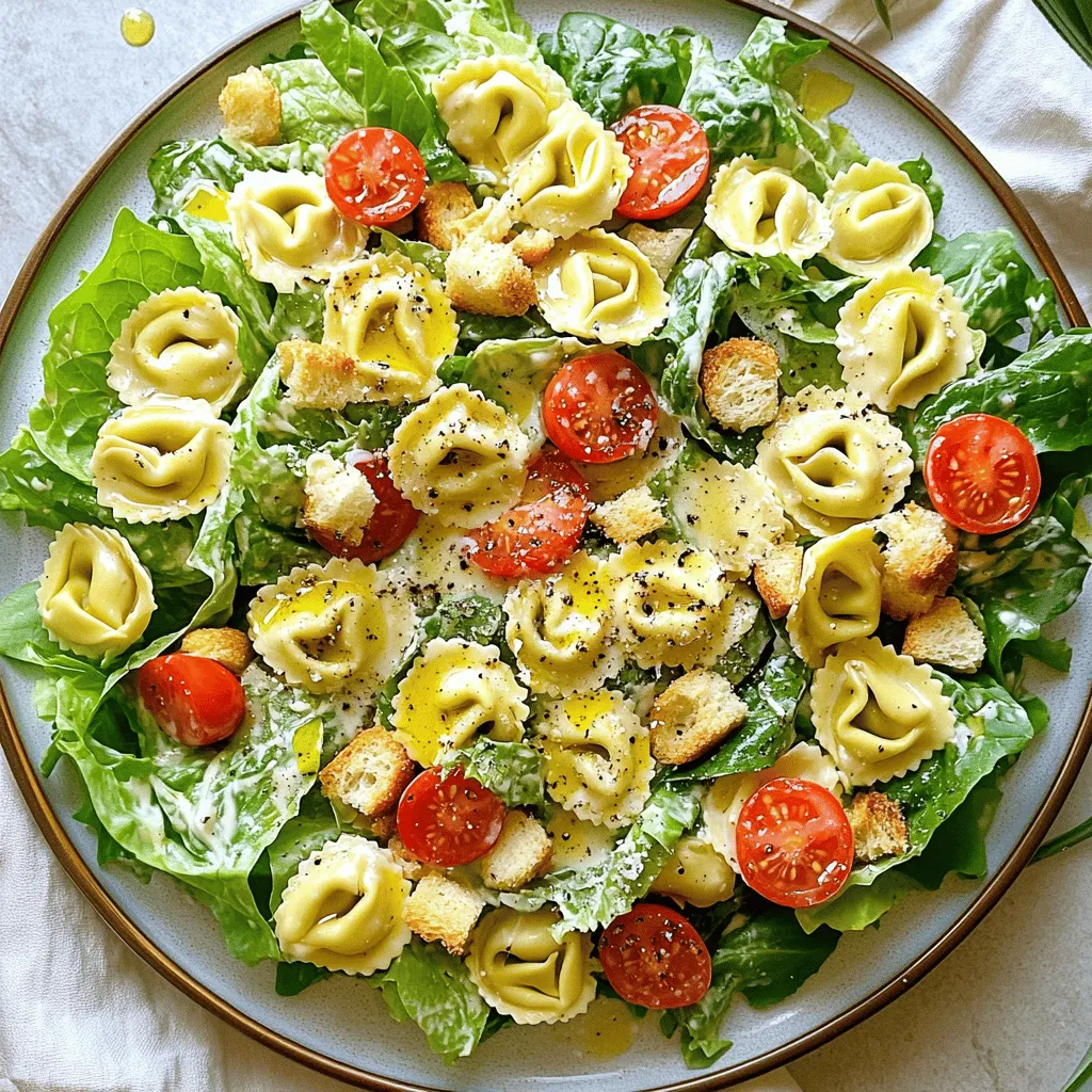 Cheese Tortellini Caesar Salad Healthy and Tasty Dish
