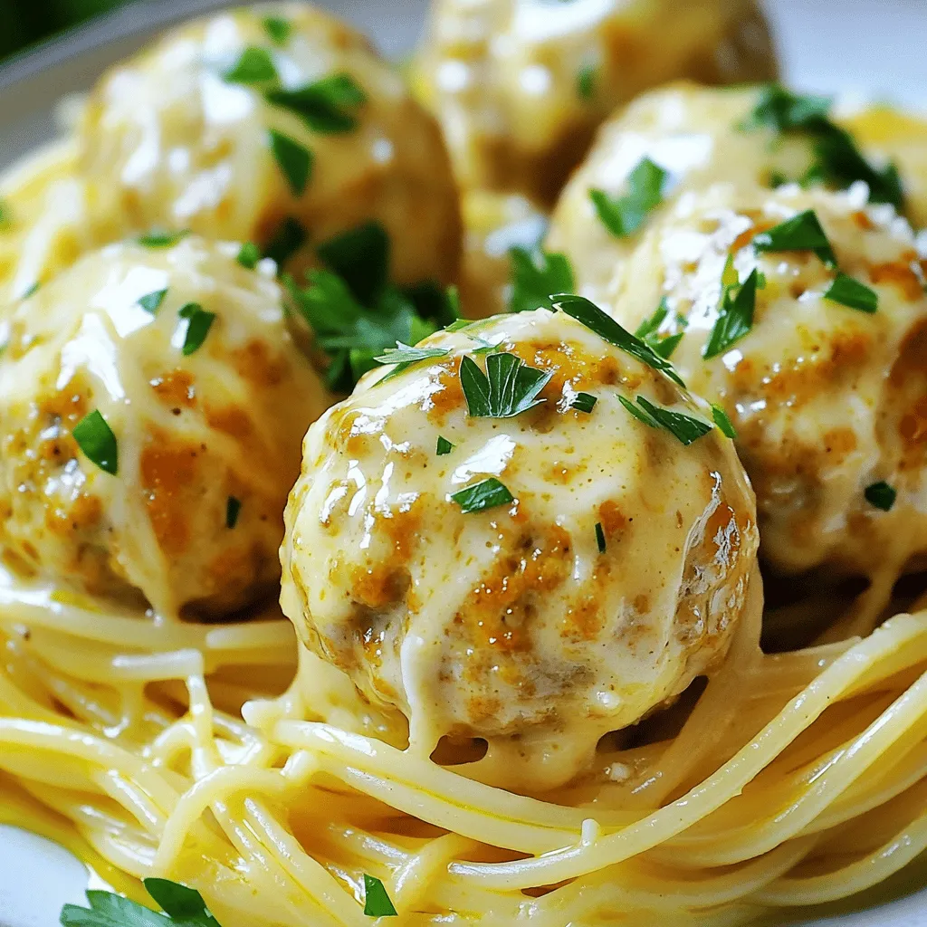 Creamy Garlic Parmesan Turkey Meatballs Delightful Dish