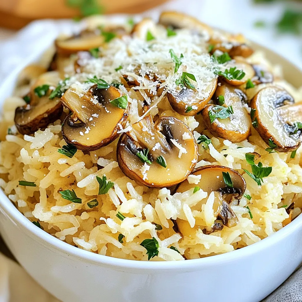 Garlic Butter Mushroom Rice Easy and Flavorful Dish