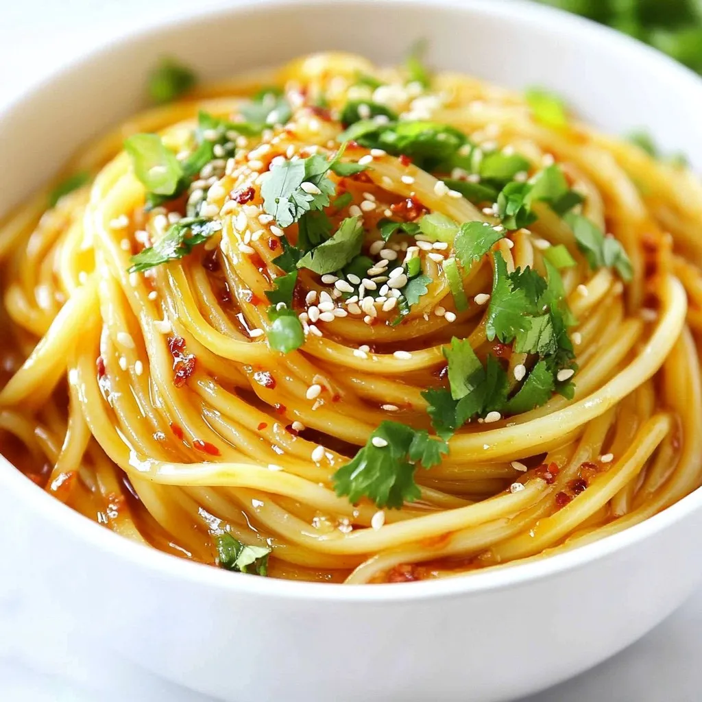 Spicy Garlic Sesame Noodles Flavorful and Simple Dish