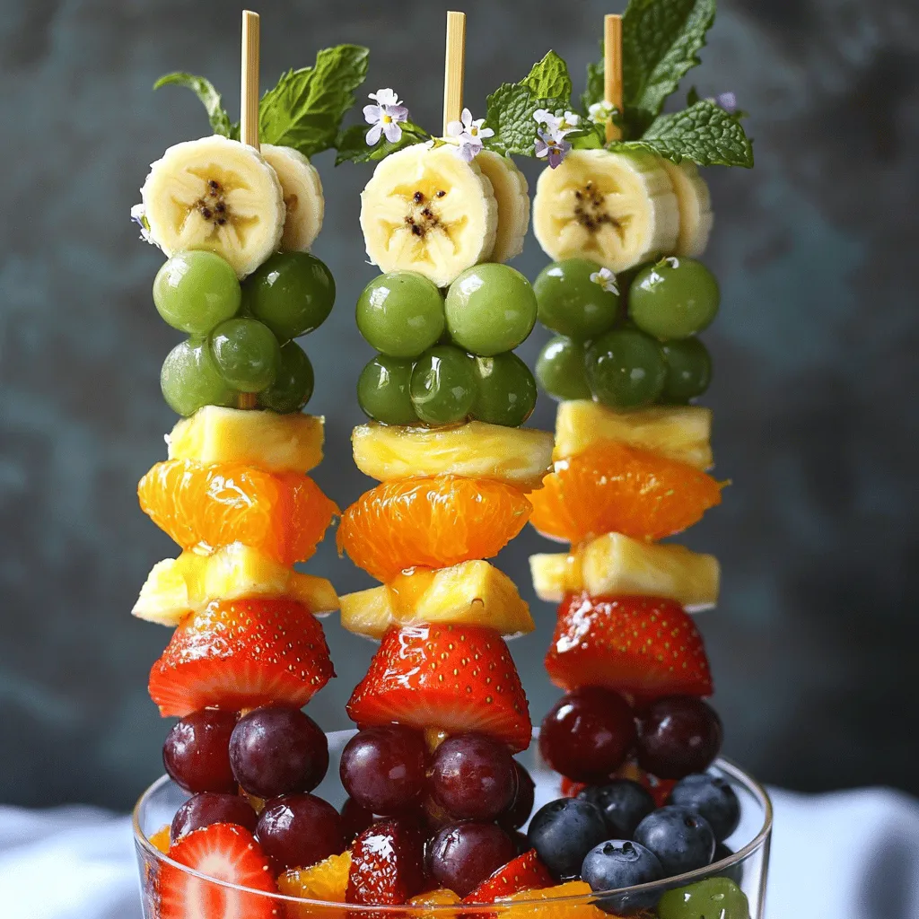 Rainbow Fruit Skewers Colorful and Healthy Treat
