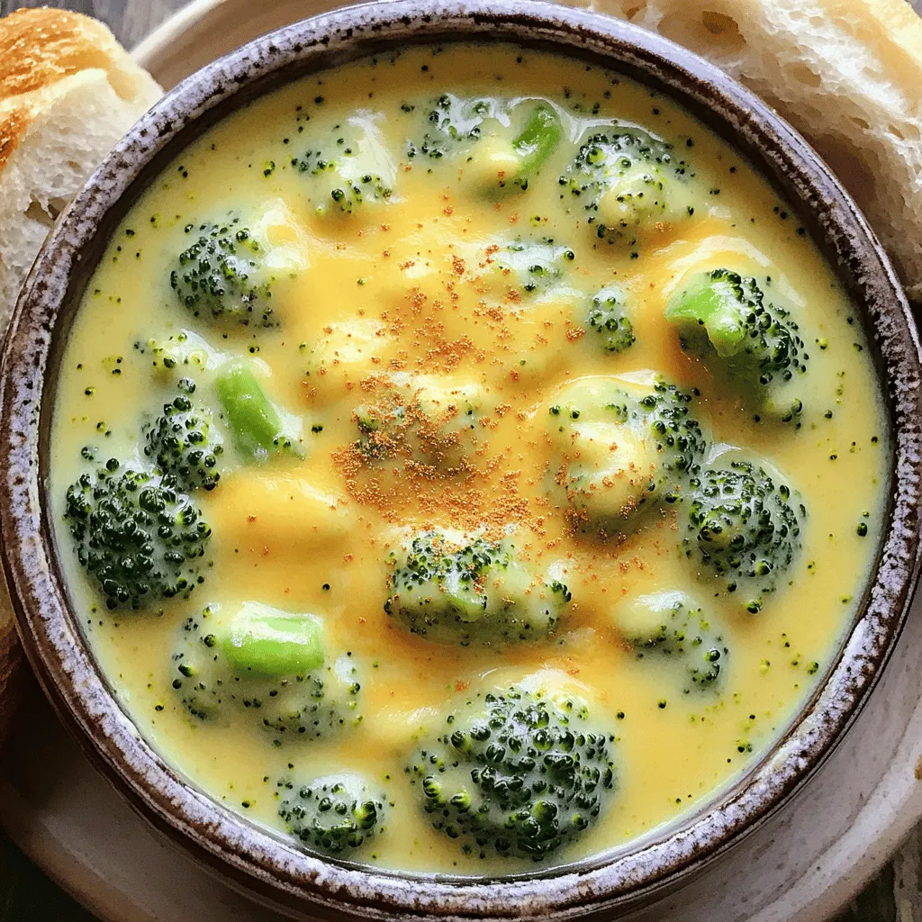 Broccoli Cheddar Soup Creamy and Comforting Delight