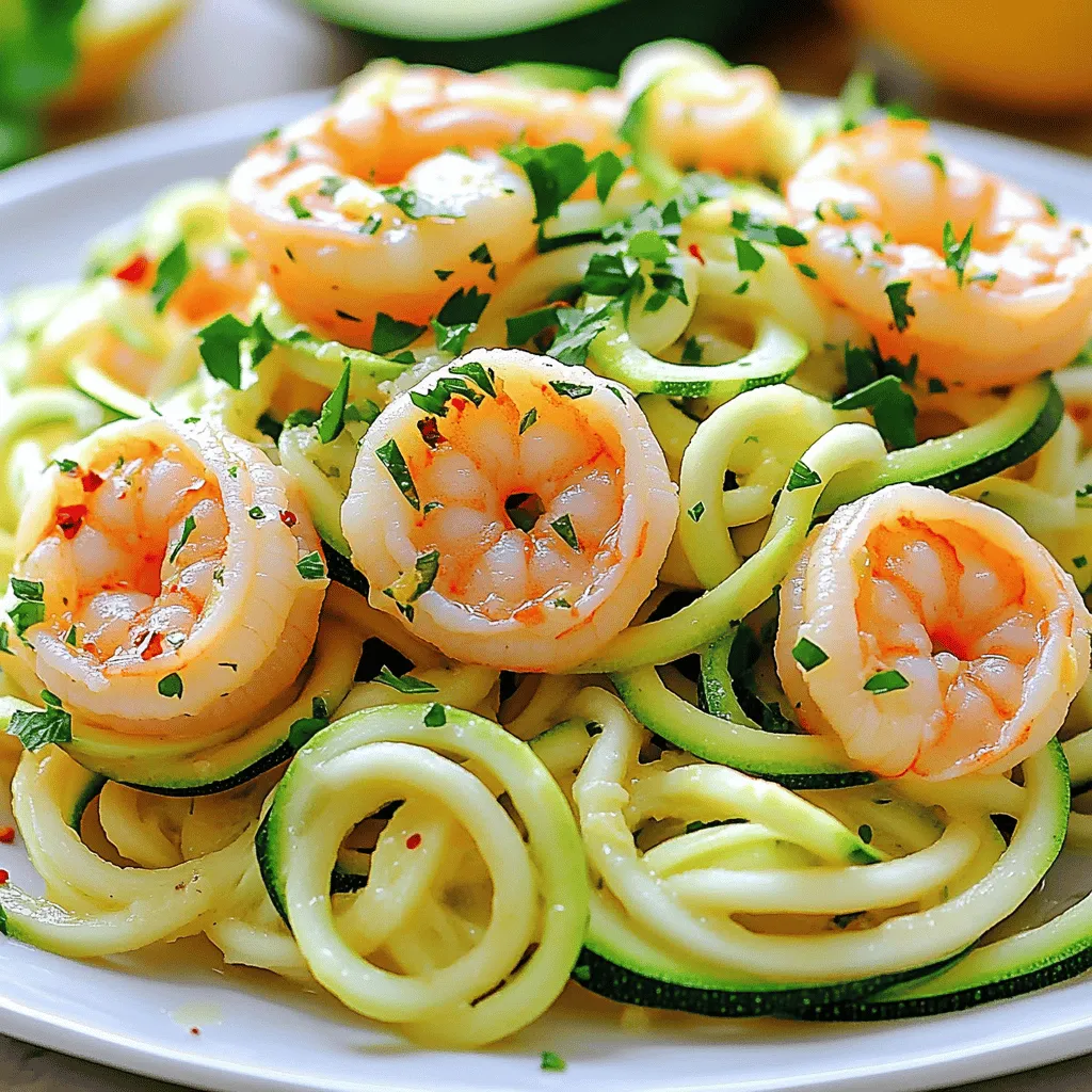 Lemon Garlic Shrimp Zoodles Fresh and Flavorful Dish