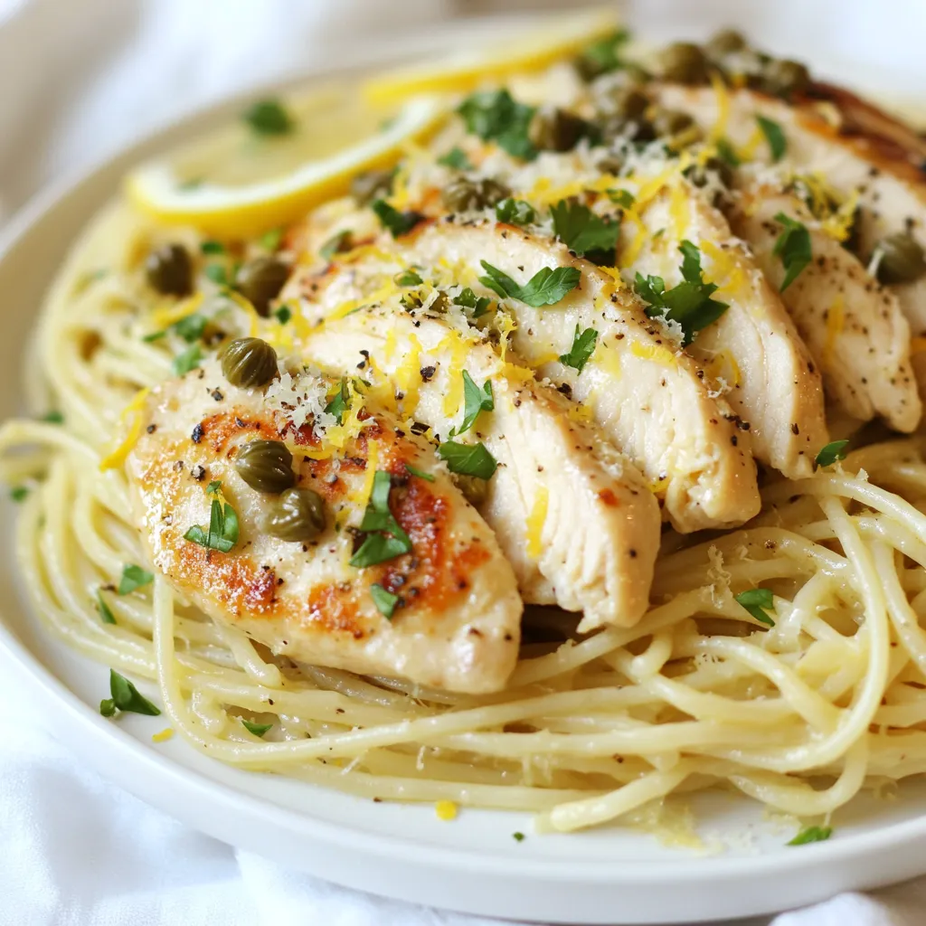 Lemon Caper Chicken Piccata Pasta Quick and Tasty Meal