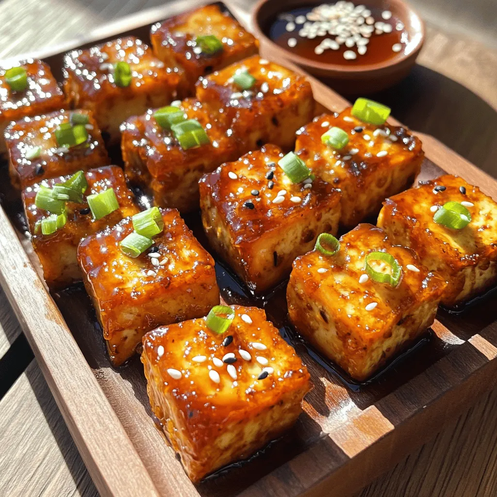 Sticky Honey Garlic Tofu Bites Flavorful and Easy Dish