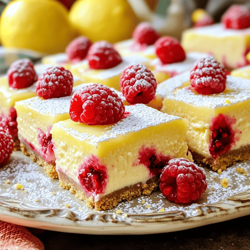 Raspberry Lemon Cheesecake Bars Delightful Sweet Treat