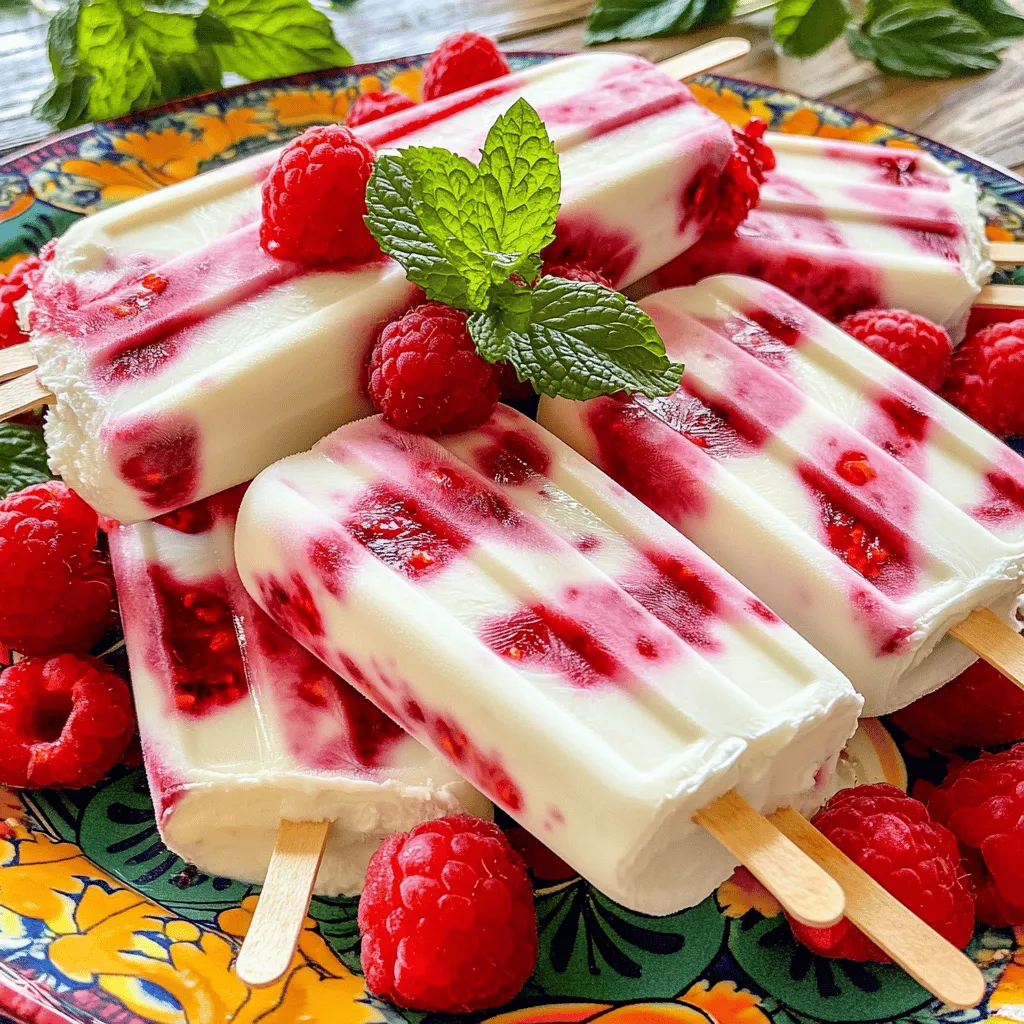 Raspberry Swirl Yogurt Popsicles Fresh and Fruity Treat