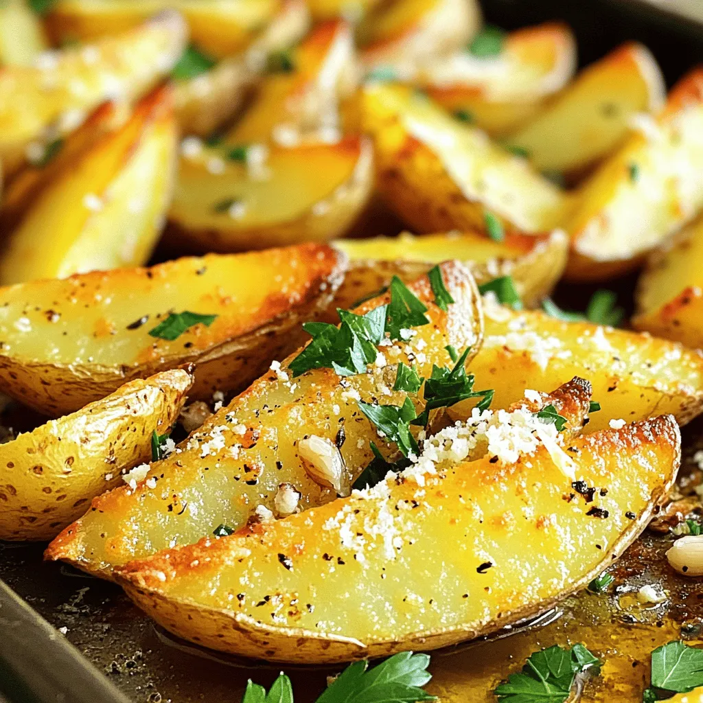 Roasted Garlic Parmesan Potato Wedges Irresistible Snack
