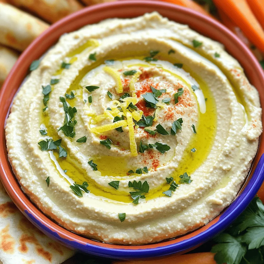 Lemon Garlic Hummus Flavorful and Easy Recipe Guide