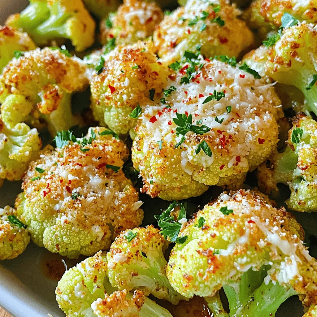 Air Fryer Garlic Parmesan Cauliflower Crunchy Delight