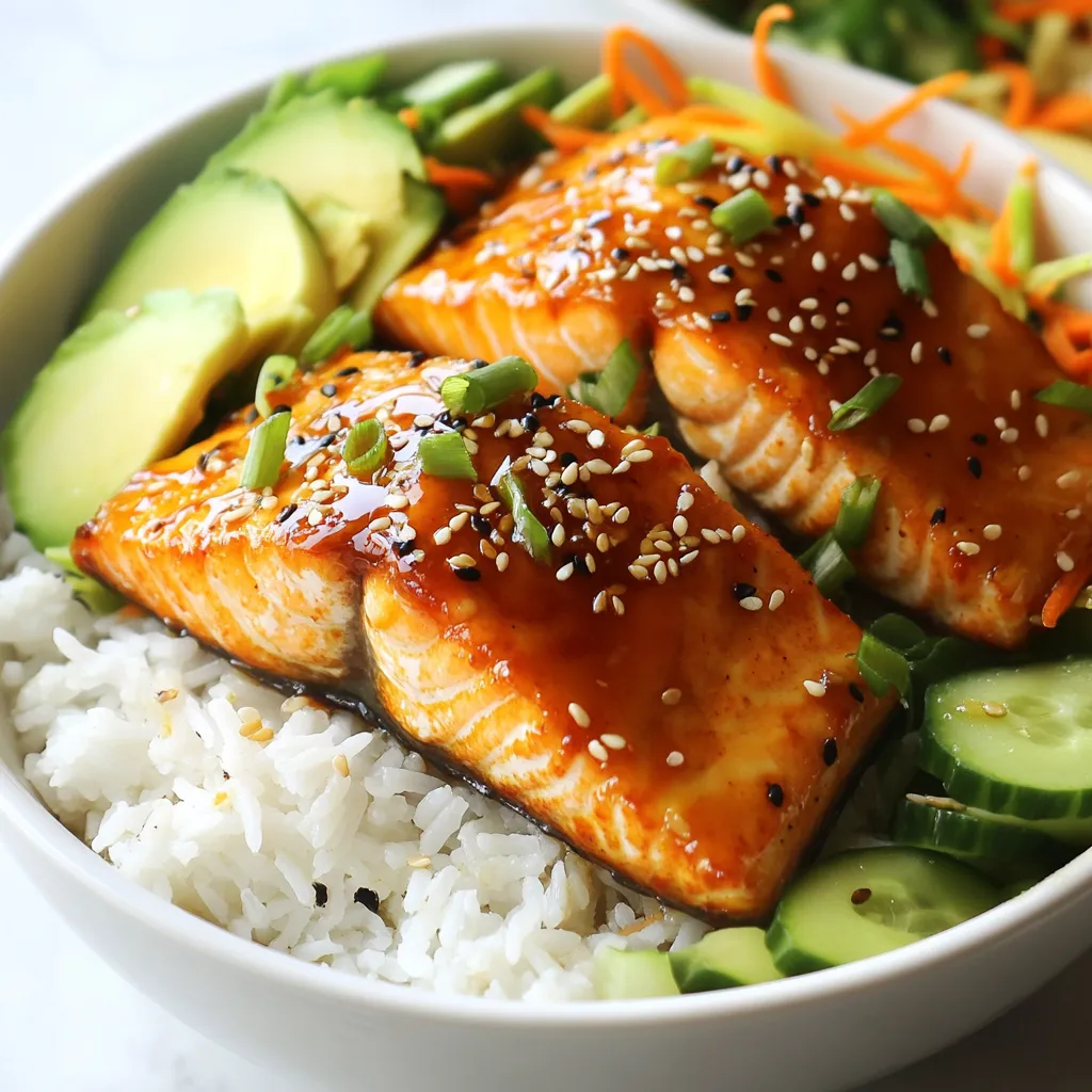 Sriracha Honey Salmon Rice Bowls Flavorful and Simple