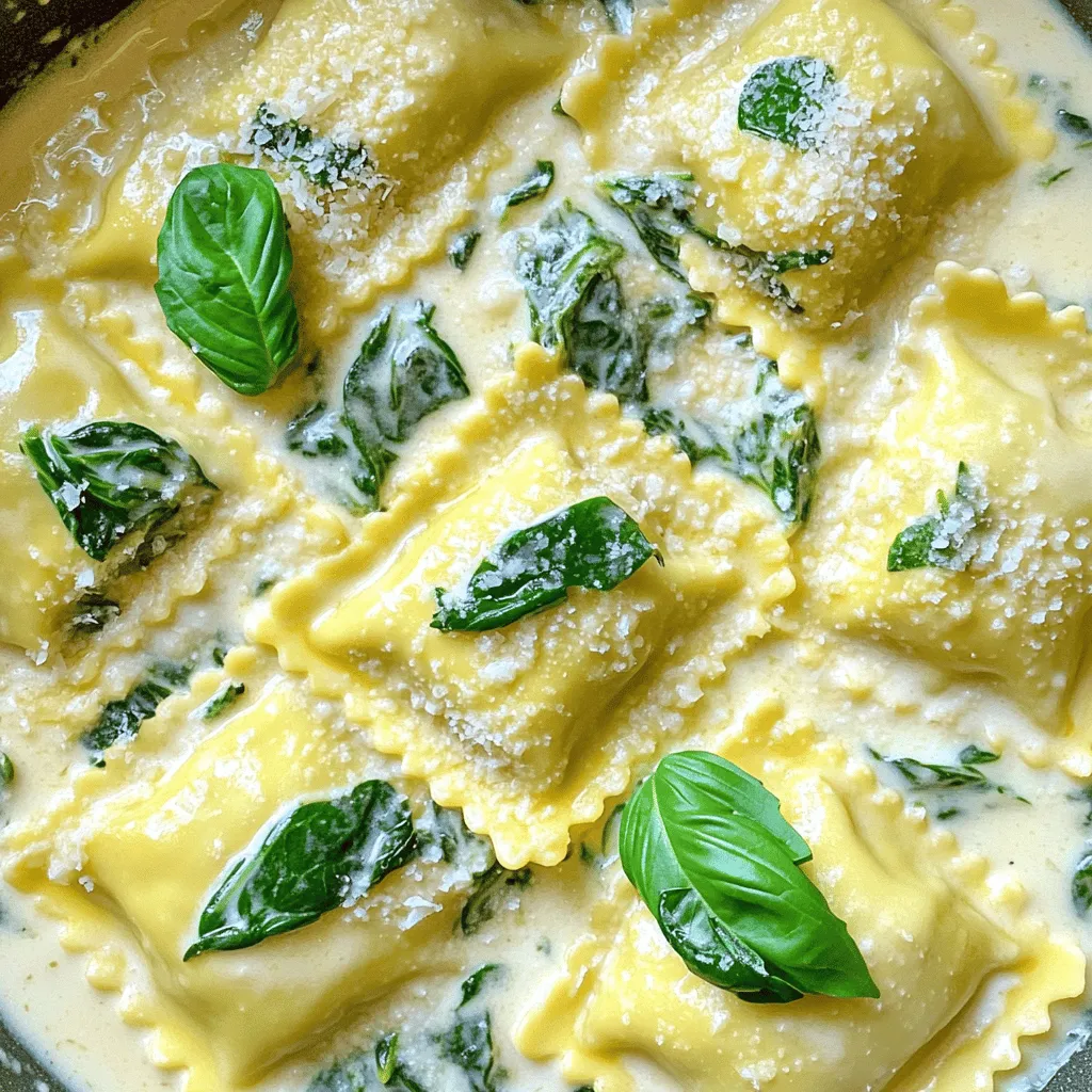 One-Pot Creamy Spinach Ravioli Simple and Tasty Meal