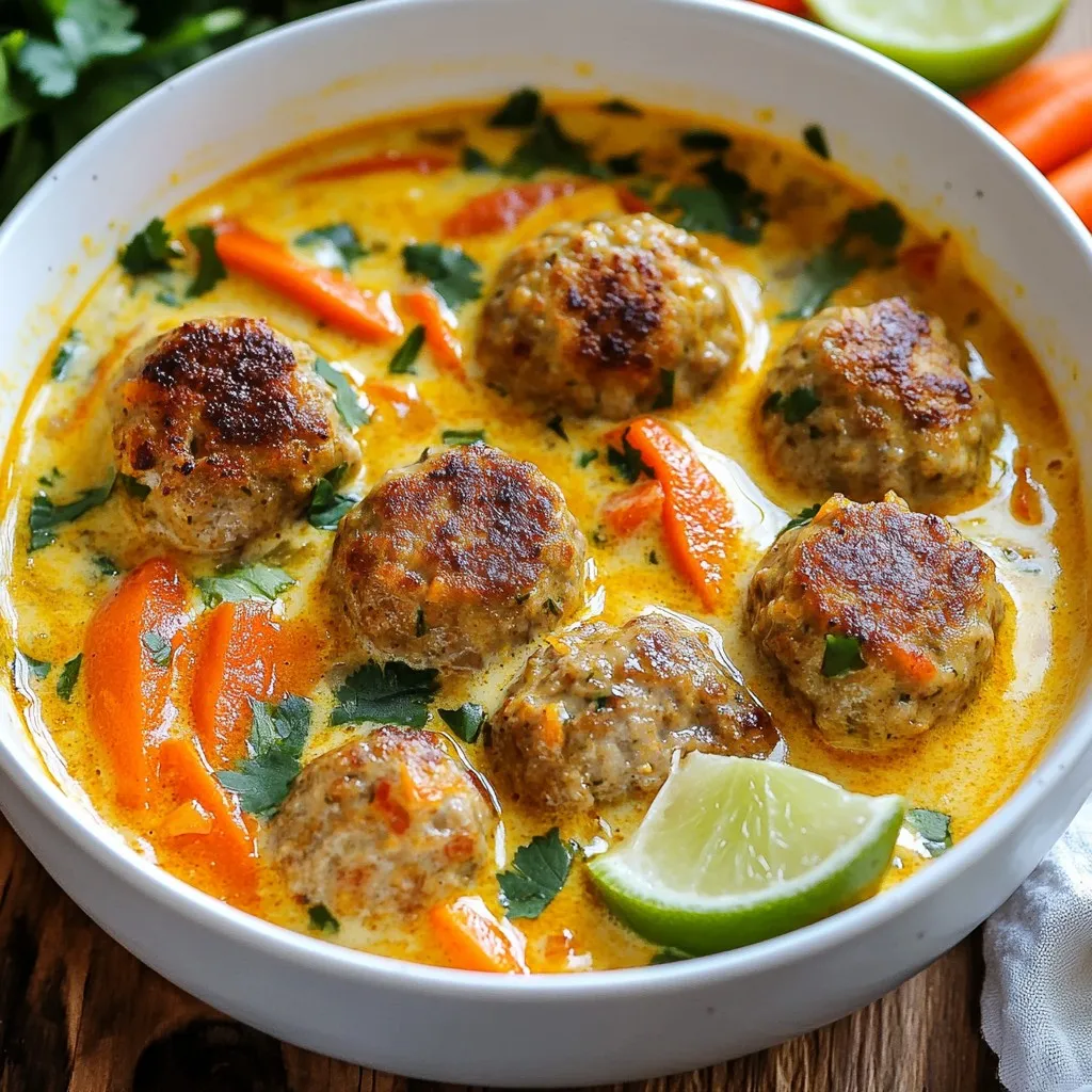Coconut Curry Meatball Soup Rich and Flavorful Delight