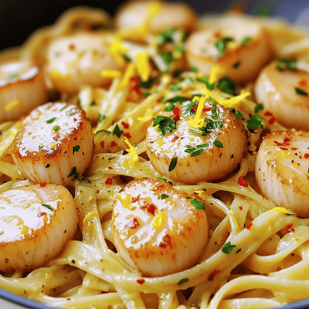 Minute Garlic Butter Scallop Linguine Simple Recipe