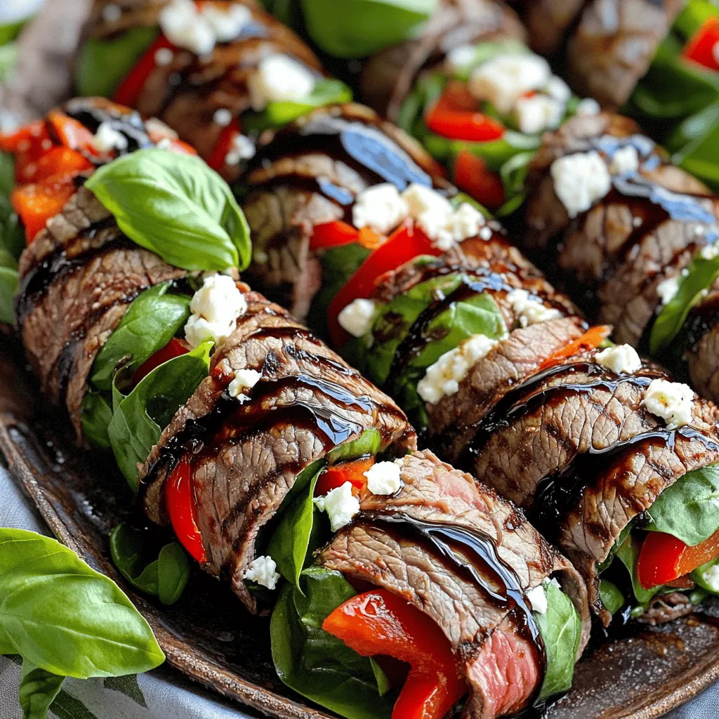 Balsamic Glazed Steak Rolls Flavorful and Simple Dish