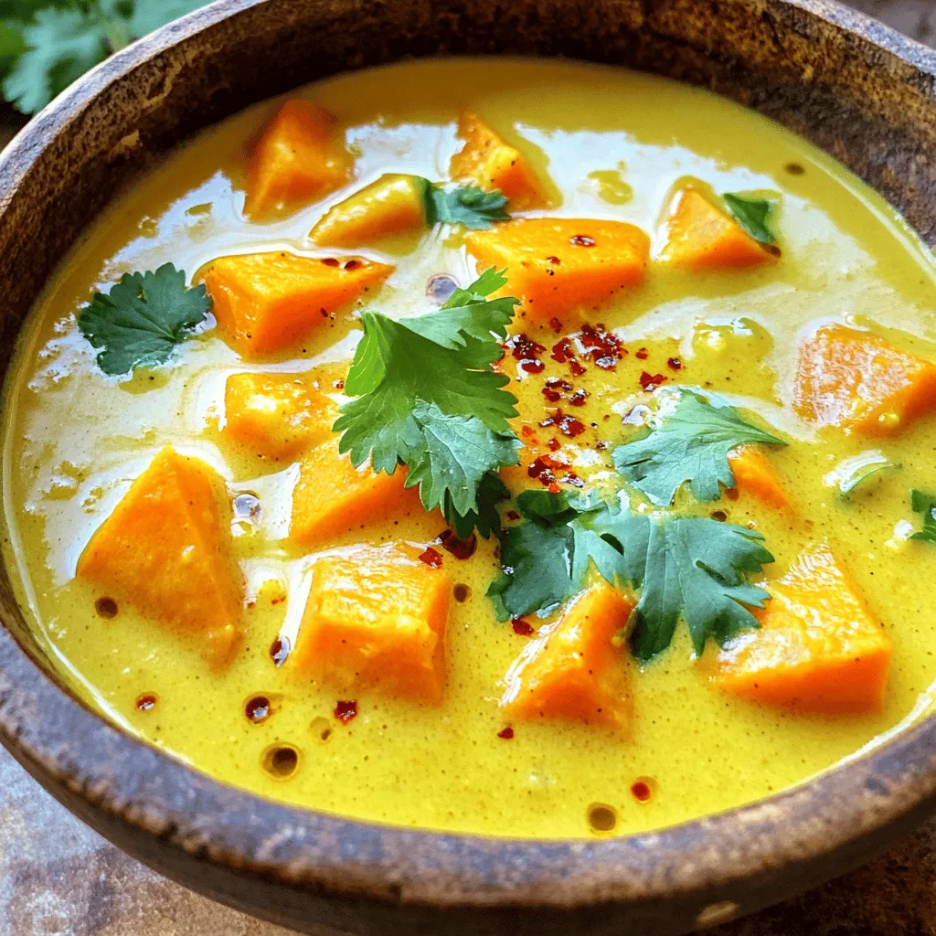 Coconut Curry Sweet Potato Soup Flavorful Delight