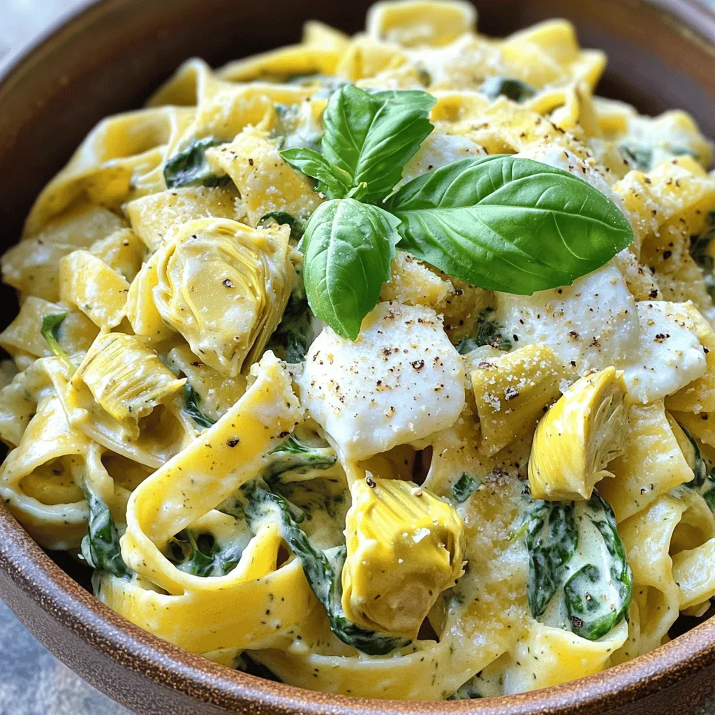 Creamy Spinach and Artichoke Pasta Simple Delight