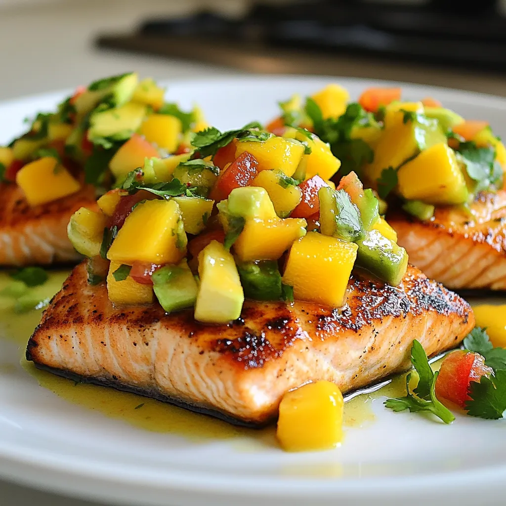 Mango Avocado Salsa Salmon Flavorful Delight Recipe