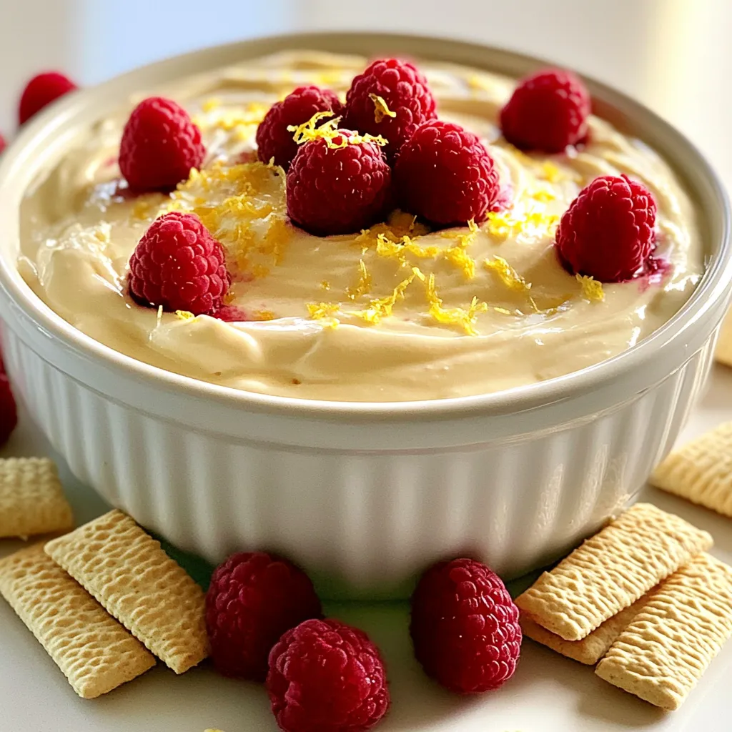 Lemon Raspberry Cheesecake Dip Luscious and Creamy Treat