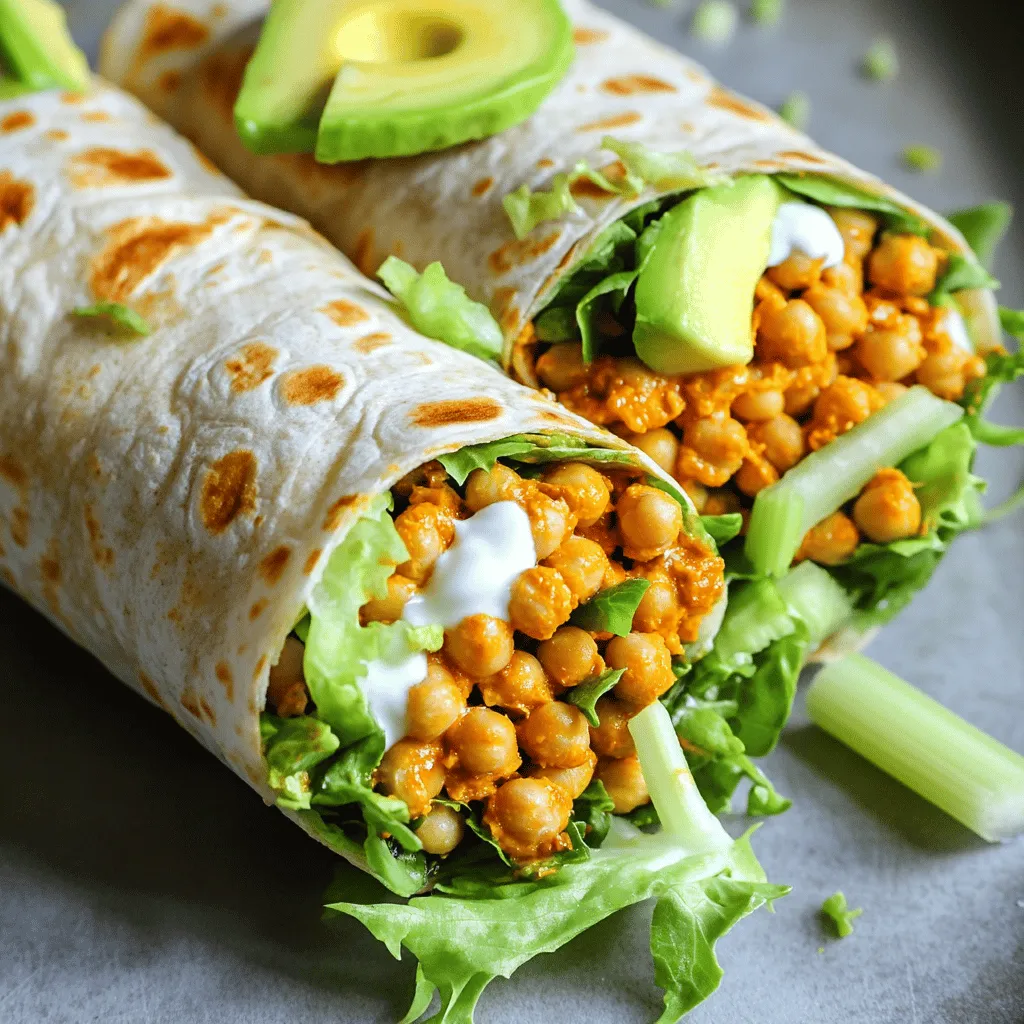 Spicy Buffalo Chickpea Wraps Quick and Flavorful Dish