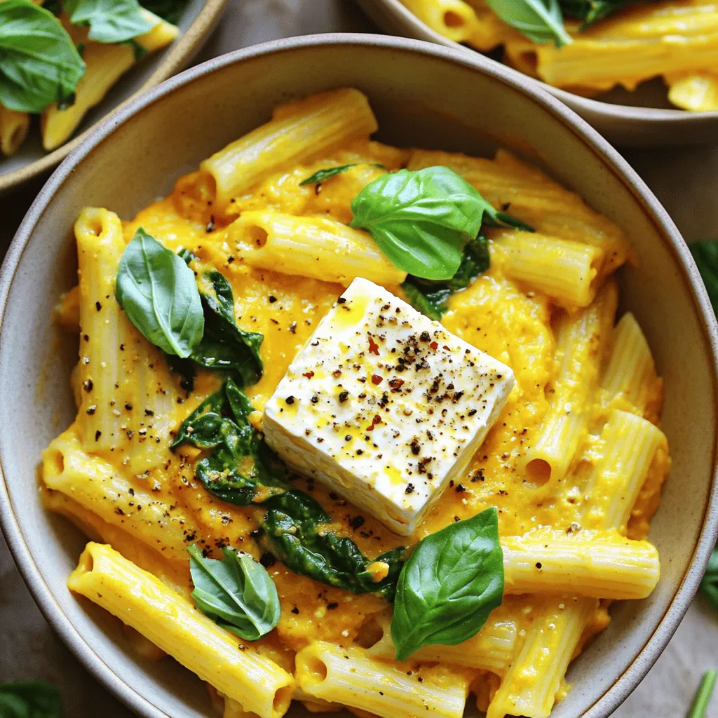 Creamy Baked Feta Pumpkin Pasta Simple and Tasty Meal