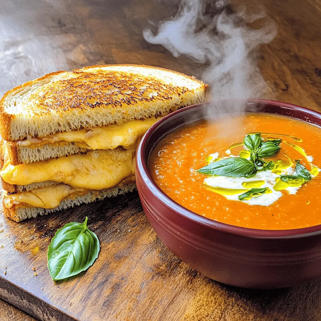 Grilled Cheese with Tomato Soup Delicious Comfort Meal