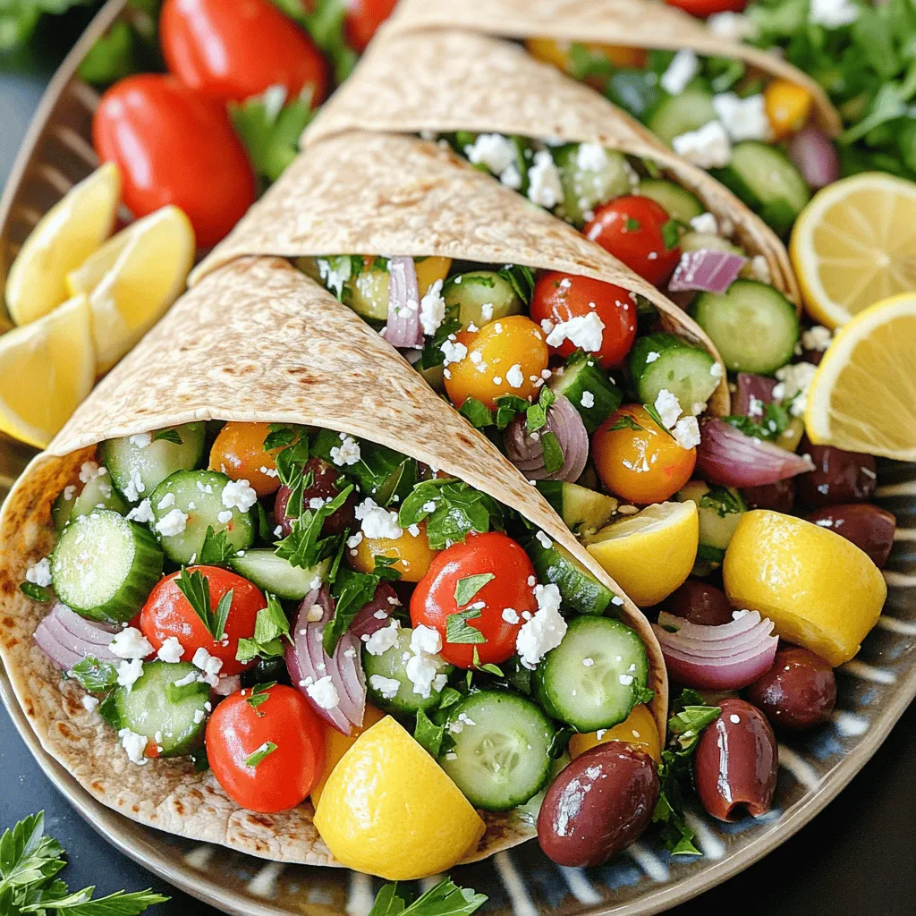 Simple Greek Salad Wraps Tasty and Fresh Meal Idea