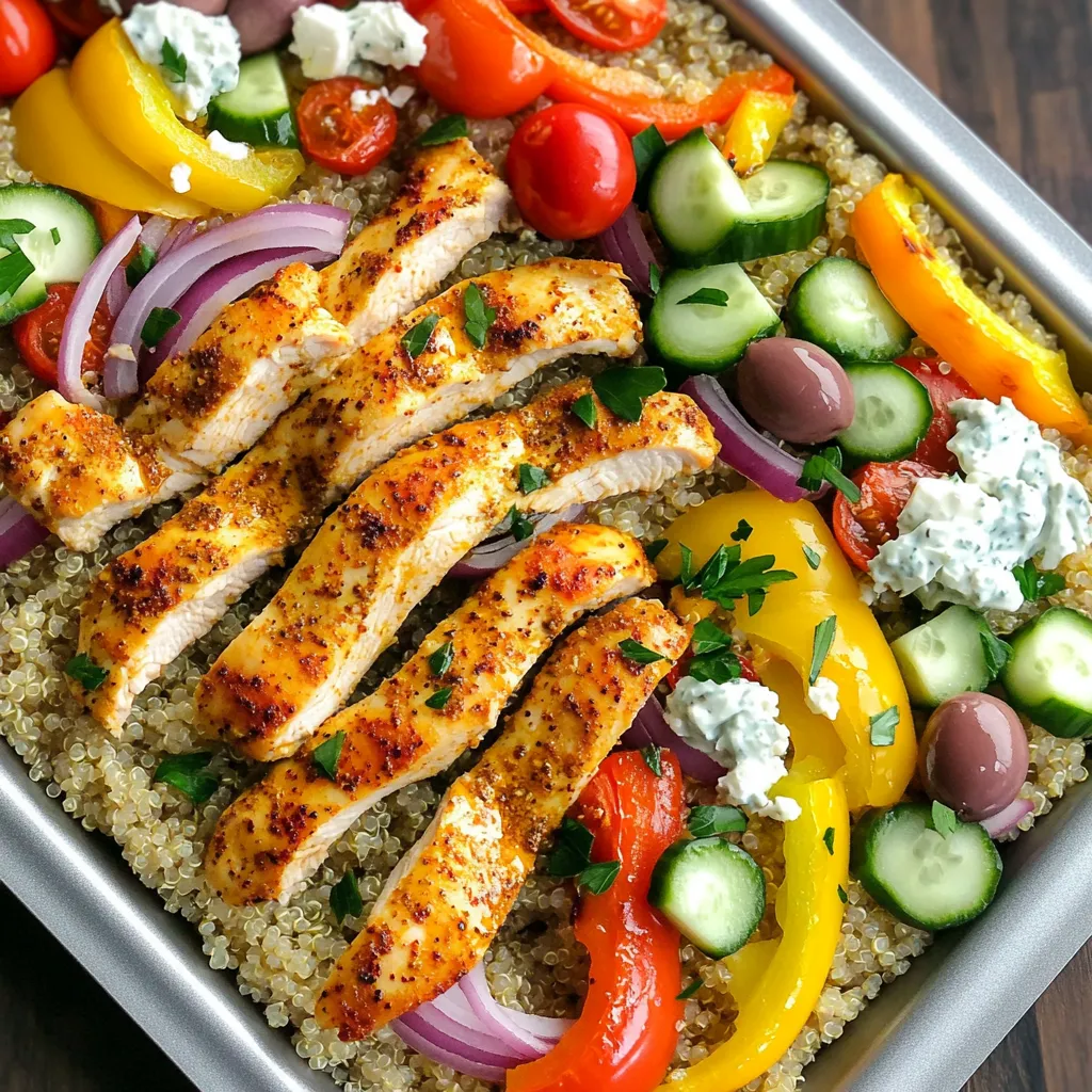 Sheet-Pan Greek Chicken Gyro Bowls Flavorful Delight