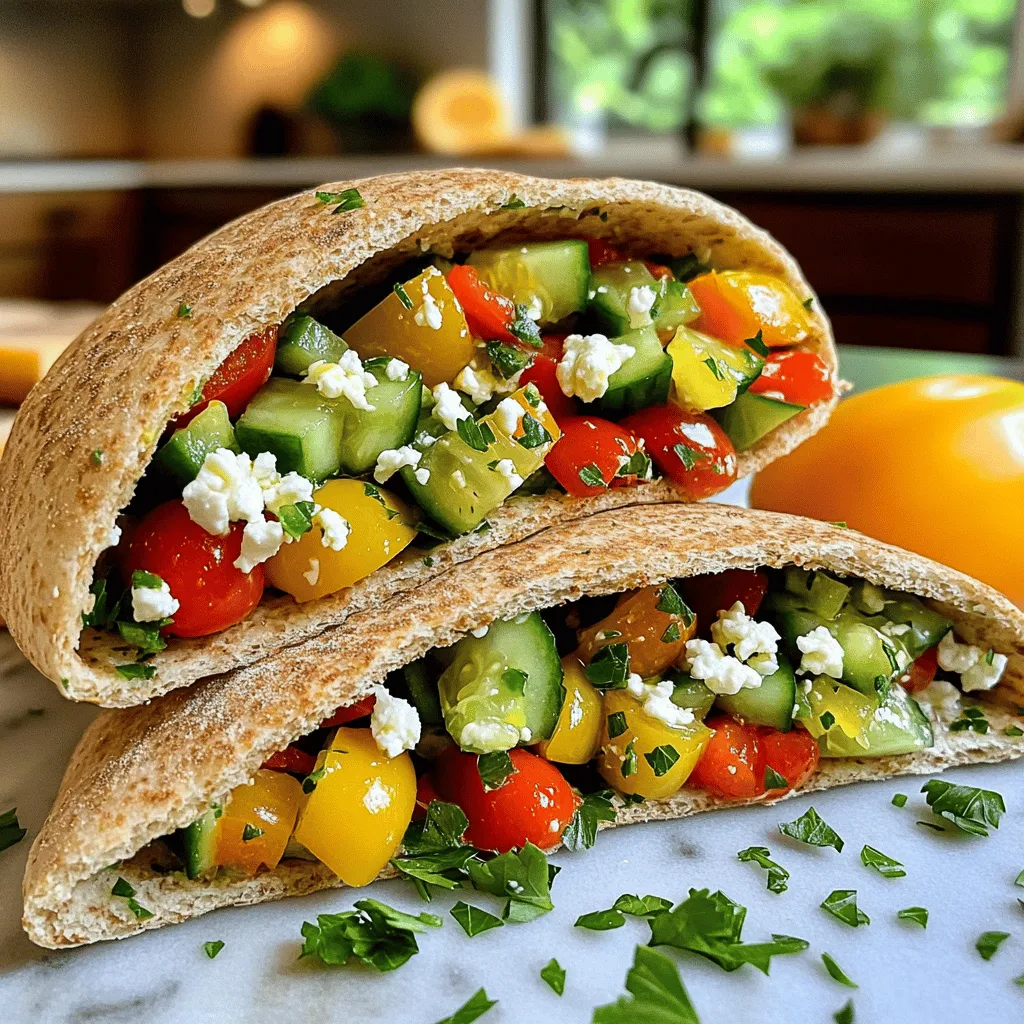 Greek Veggie Stuffed Pitas Flavorful and Healthy Meal