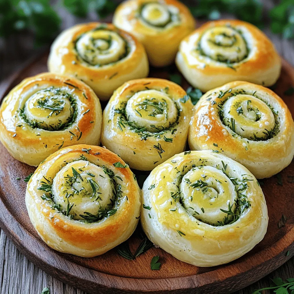 Herb &#038; Garlic Swirl Rolls Fluffy and Flavorful Treat