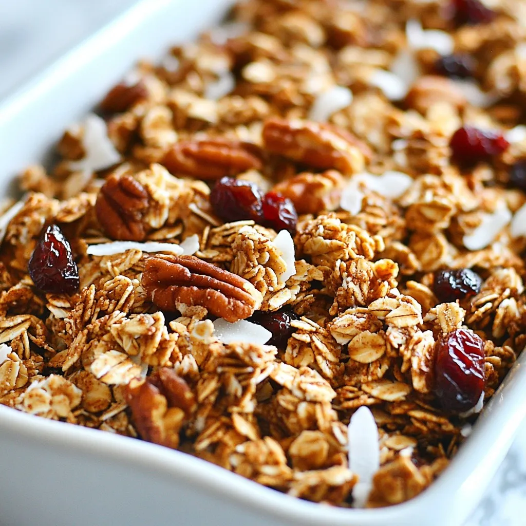 Maple Cinnamon Granola Crunchy and Healthy Snack