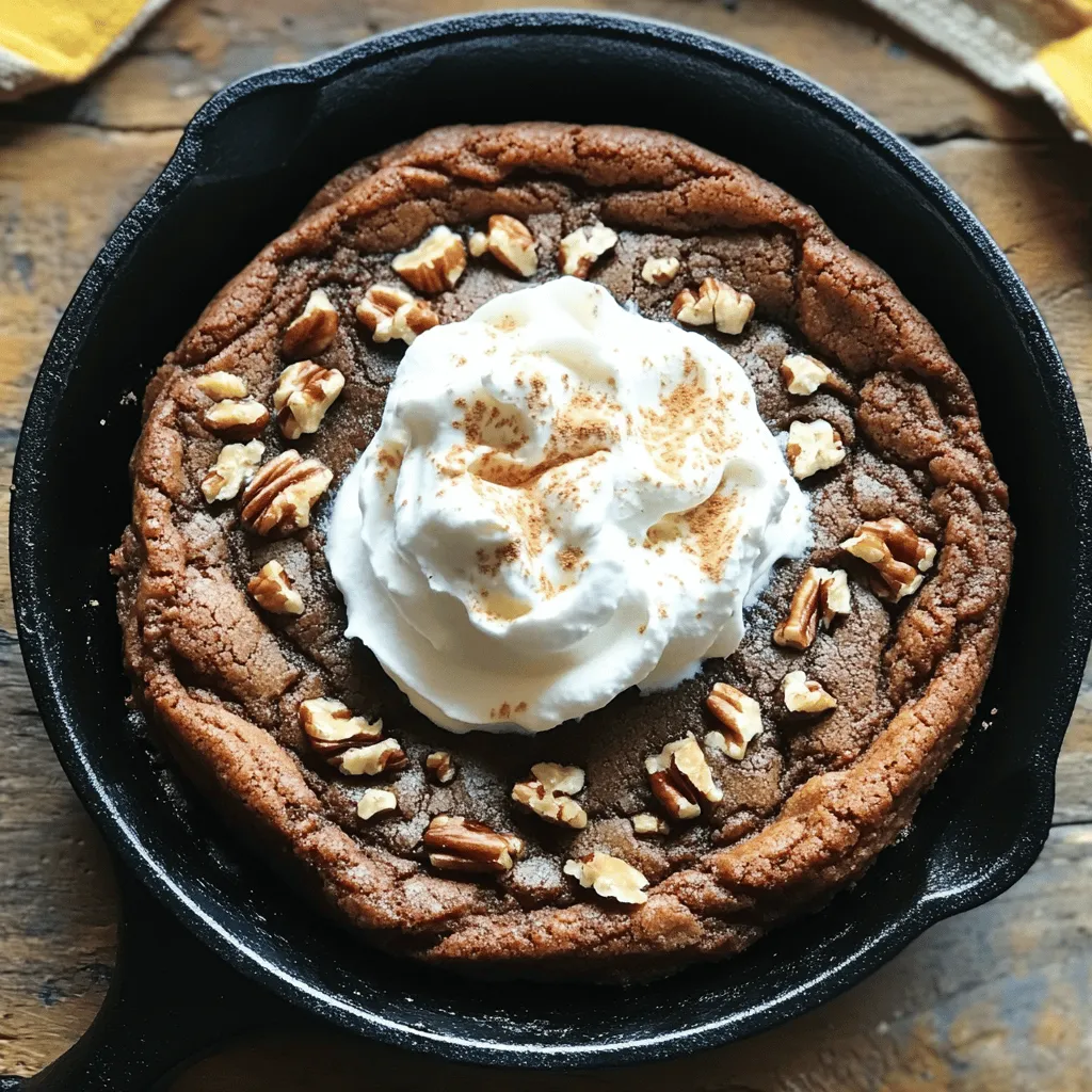 Warm Gingerbread Molasses Skillet Cookie Delight
