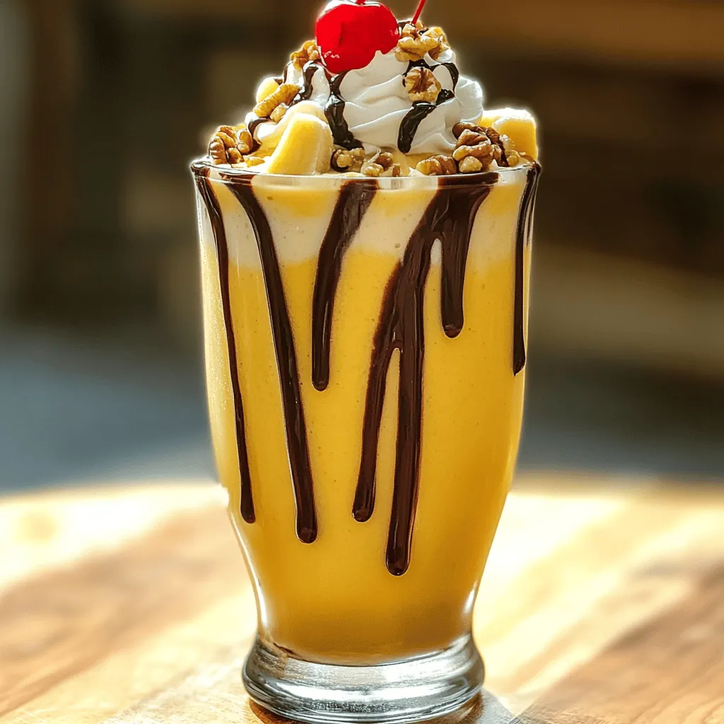 Banana Split Protein Shake Energizing and Healthy Treat