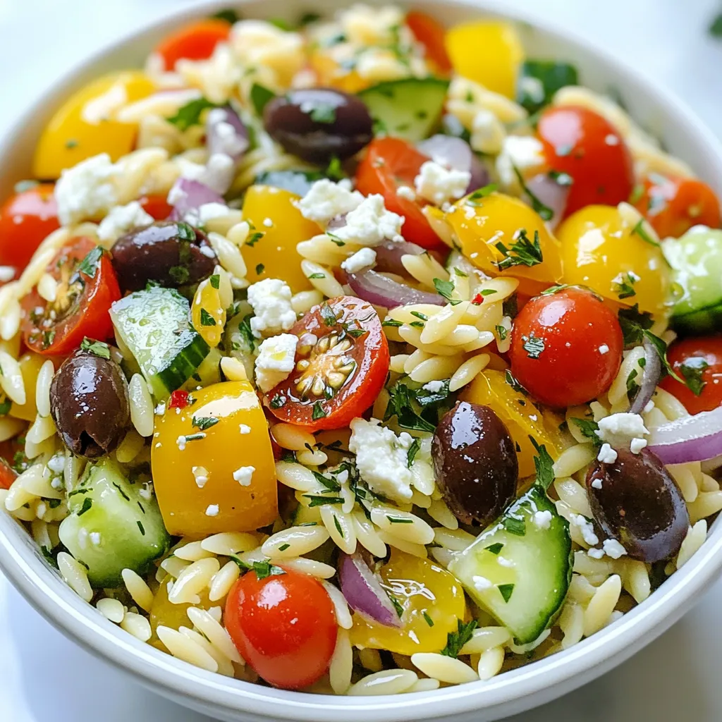 Zesty Greek Orzo Salad Fresh and Flavorful Recipe